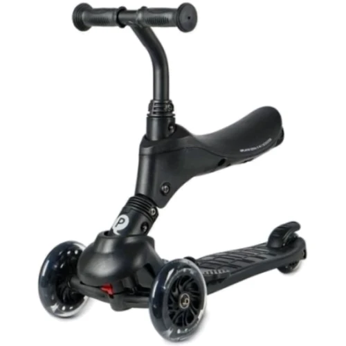 Самокат QPLAY триколісний дитячий 5 в 1 Sema Pro Black (ST-004SemaProBlack): Матеріал коліс полиуретан