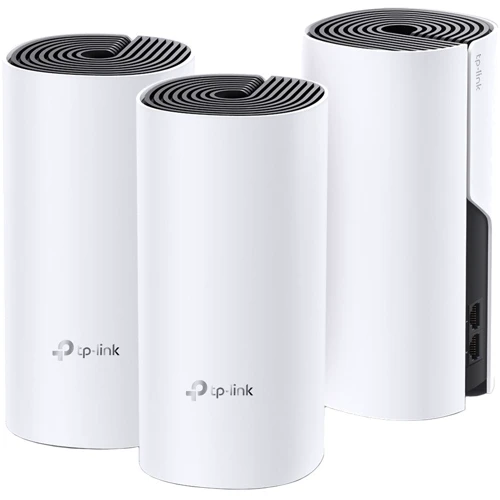Точка доступа WiFi TP-Link DECO E4 3 pcs AC1200, 2xFE LAN/WAN, MESH, MU-MIMO, Beamformi (DECO-E4-3-PACK)