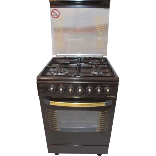 Газовая плита Fresh F55G5/01 (Brown): Размеры 55x55x85 см