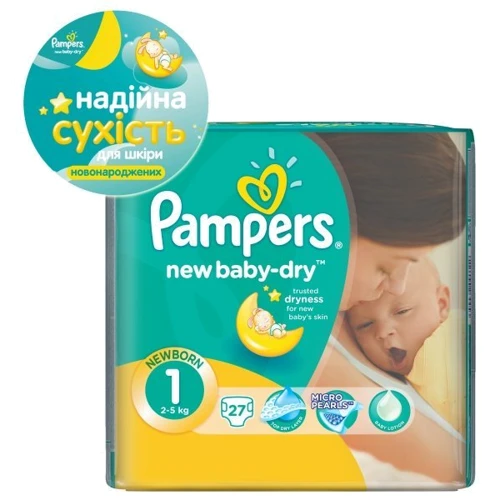 PAMPERS New Baby Newborn (2-5 кг)  27 шт.