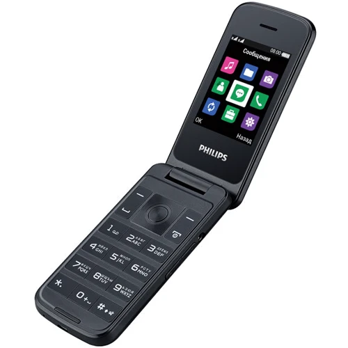 Мобильный телефон Philips Xenium E255 Blue (UA UCRF): Слот для карт памяти microSD