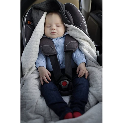 Конверт-ковдра для автокрісла Voksi Baby Wrap Dark Grey сірий (3281002) фото 3