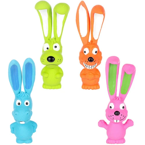 Игрушка с пищалкой для собак Flamingo Teeta Donkey Dog Fox Rabbit Ослик Собака Лиса Кролик в ассортименте 17 см (59114)