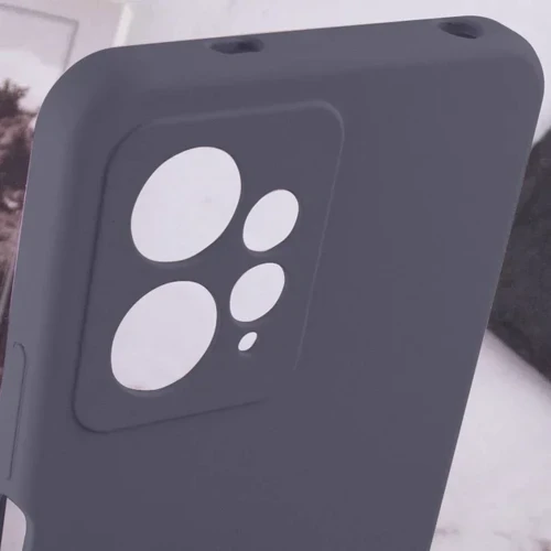 Чехол для телефонов Lakshmi Premium Silicone Case with Logo Full Camera Dark Gray for Xiaomi Redmi Note 12 4G: Материал силикон