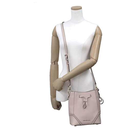 Женская сумка бакет-бэг Michael Kors светло-бежевая (192877333818): Тип ручки Плечевой ремень, Без ручки