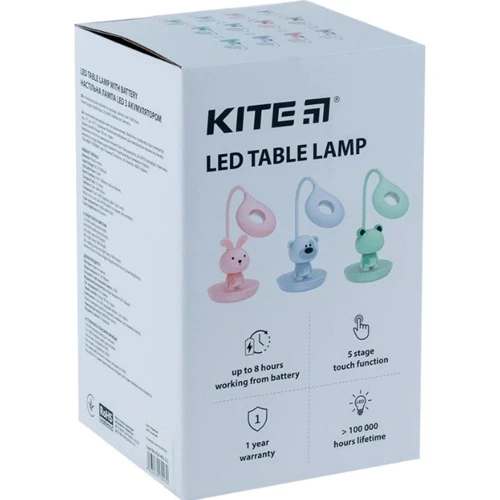 Настільна лампа LED Kite з акумулятором Bear біла (k24-492-2-1)