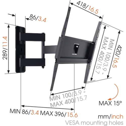Кронштейн для ТВ Vogels MA3040: Совместимость 32"-55"
