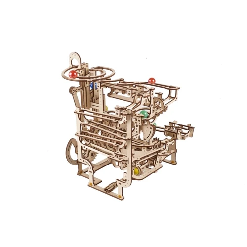 Механический 3D пазл UGEARS Механическая модель Марбл-трасса Многоуровневый подъемник (70170) фото 5