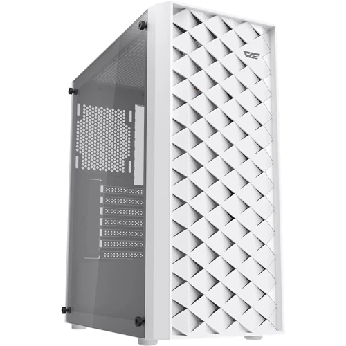 Корпус DarkFlash DK351 White: Материал передней панели пластик и металл
