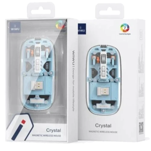Мышь WiWU WM105 Crystal Wireless Bluetooth Blue: Интерфейс подключения Bluetooth, Wireless