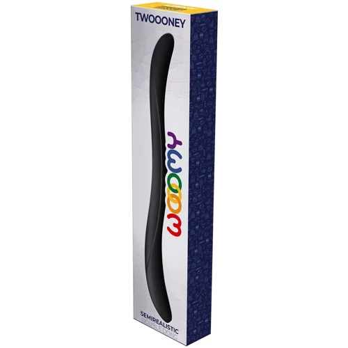 Фаллоимитатор двойной Wooomy Twoooney Semirealistic Double Dong Black