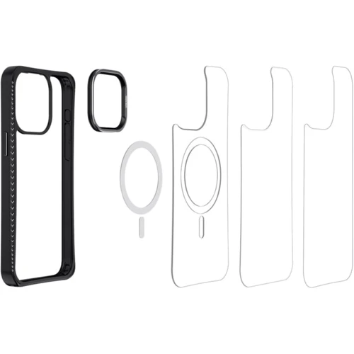 Чехол для iPhone VOKAMO Case with MagSafe Ice Glass Black for iPhone 15 Pro Max (NVK010841): Тип чехла накладка на заднюю часть