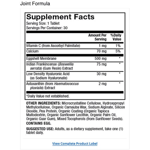 Dr. Mercola Joint Formula Формула для суставов 30 капсул (MCL-01250): Тип Комплексные