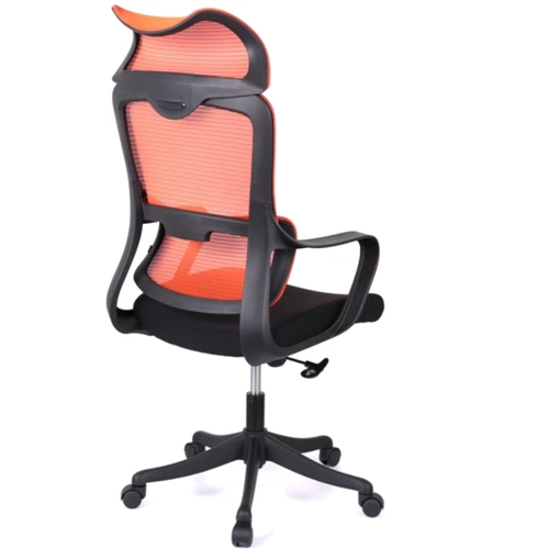 Кресло АКЛАС Дориан BL TILT Оранжевый (K-09 Orange OS-3000 Black) (00144001): Материал обивки Ткань, С сеткой