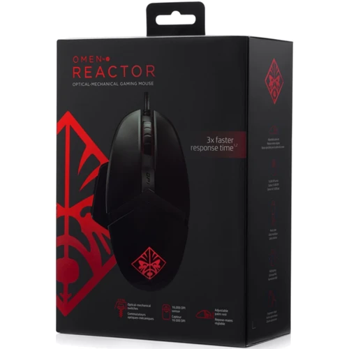 Мышь HP Omen Gaming Reactor Mouse Black (2VP02AA): Тип сенсора оптический
