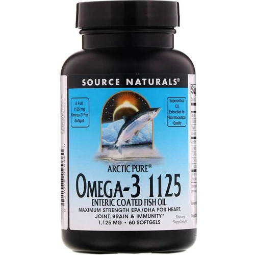 Source Naturals Arctic Pure Omega-3 1125 Enteric Coated Fish Oil 1,125 mg 60 Softgels Риб'ячий жир Омега-3