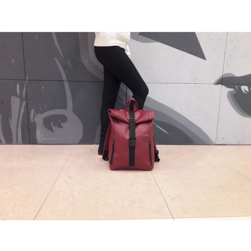 Женский рюкзак Sambag RollTop One бордовый (24208005): Застежка Механическая