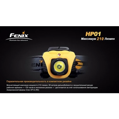 Фонарь Fenix HP01 Gray: Вес, г 134.3