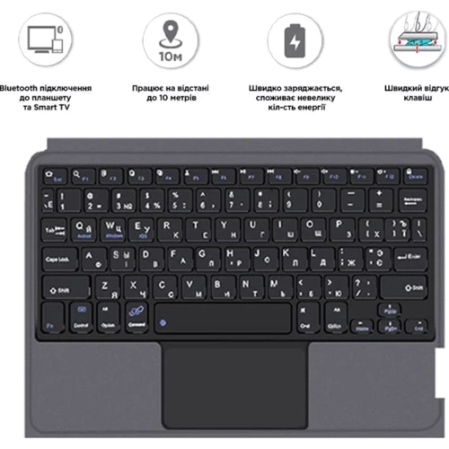 Аксессуар для iPad AirOn Premium Case Smart Keyboard Black for iPad 10.9 (2022 / 2024) / iPad 11 2025 фото 11
