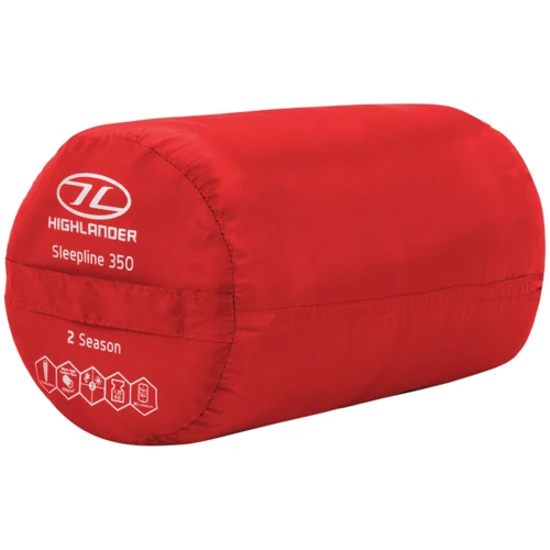 Спальний мішок Highlander Sleepline 350 Mummy / + 3 ° C Red (Left): Ширина в плечах 80 см