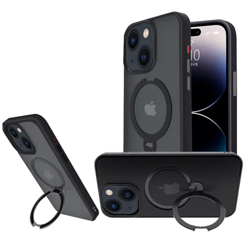 Чохол для iPhone Mobile Case Metal Buttons with MagSafe HQ Ring Black для iPhone 14 / 13
