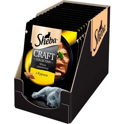 Влажный корм Sheba Craft Collection Shredded Pieces Chicken для кошек с курицей в соусе 12х85 г (3065890139138) фото 7