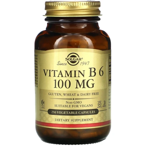Solgar Vitamin B6 Витамин B6 100 мг 250 капсул