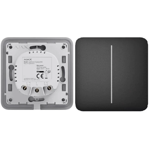 Выключатель Ajax LightSwitch 2-gang Black фото 1
