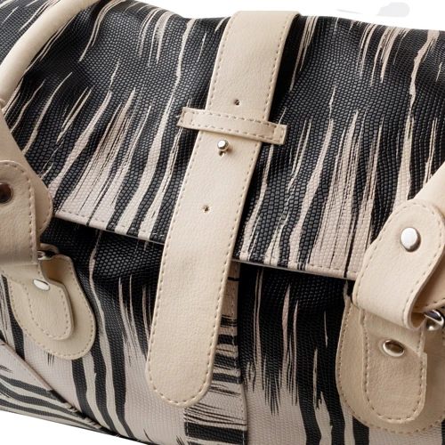 Женская сумка саквояж Laskara черно-белая (LK-10250-zebra): Тип ручки С двумя ручками, Длинная ручка