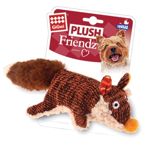 Іграшка для собак Лисичка з пищалкою GiGwi Plush текстиль 9 см (75043)