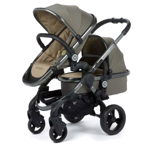 Универсальная коляска для двойни iCandy Peach Blossom Twin Olive, зеленый (IC1413): Возможность установки люльки есть