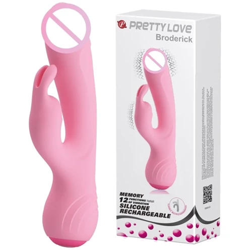 Вибромассажер с клиторальным стимулятором Pretty Love - Broderick, BI-014644-1