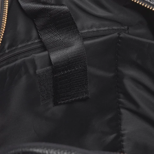 Мужская сумка мессенджер Borsa Leather черная (K11118-black): Застежка Молния