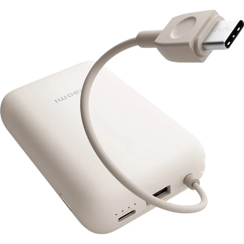 Зовнішній акумулятор Xiaomi Power Bank 10000mAh Integrated Cable Beige (BHR9072GL): Ємність батареї, мАг 10000