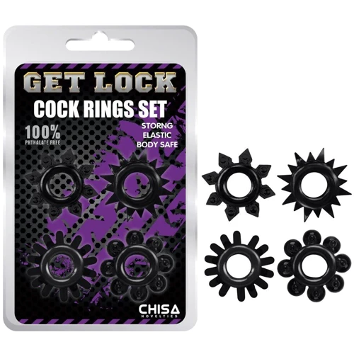 Набор колец Cock Rings Set black, 291003: Производитель CHISA