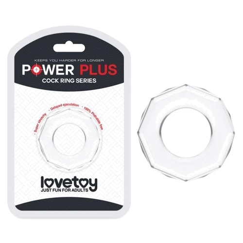 Ерекційне кільце LoveToy POWER PLUS Cockring, Clear