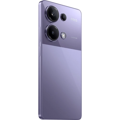 Смартфон POCO M6 Pro 8/256GB Purple (UA UCRF): Камера Тройная 64 Мп (f/1.8) + 8 Мп (f/2.2) + 2 Мп (f/2.4) / LED вспышка / автофокус / Фронтальная 16 Мп (f/2.45)