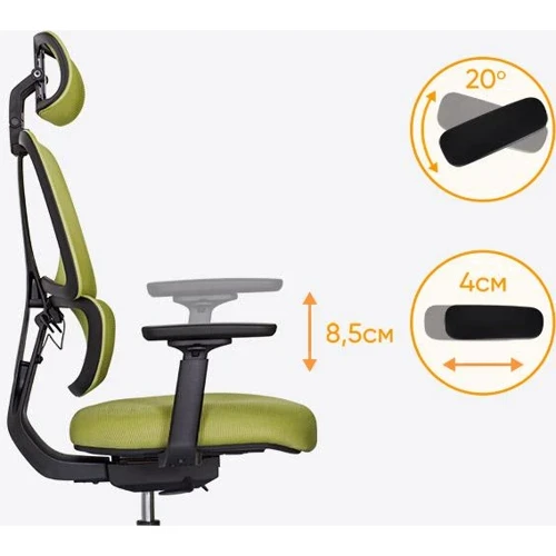 Комплект Mealux PowerDesk Lite Black + Leo Air Plus Green (EVO-201 Lite B/B +Y 546 KZ)