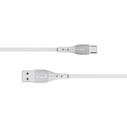 Кабель T-PHOX USB Cable to USB-C 1m White (T-C836) фото 3