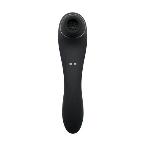 Вакуумный стимулятор с вибрацией Wooomy Smoooch Black Clitoral Suction & Vibration