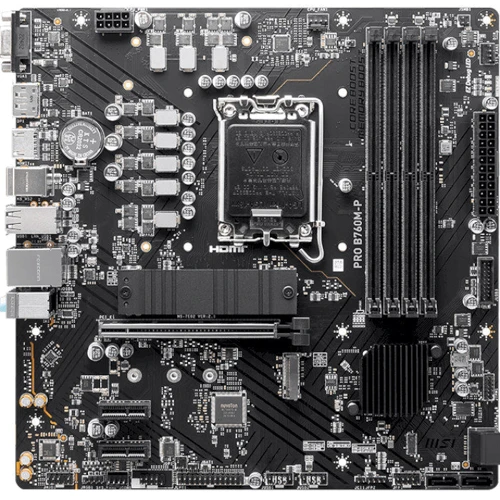 MSI Pro B760M-P: Оперативная память 4xDDR5 6800+ МГц, до 192 ГБ