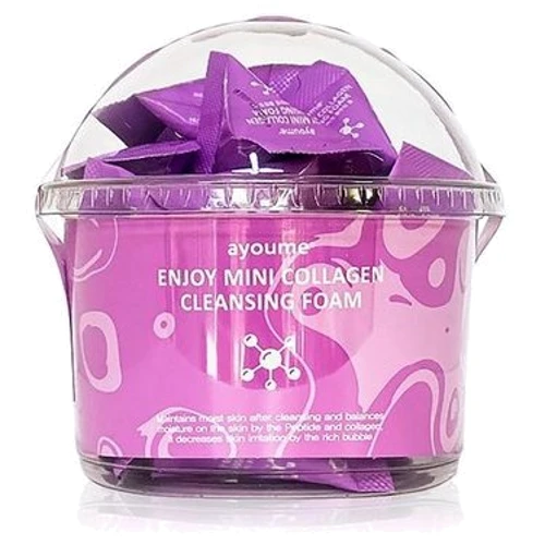 Ayoume Enjoy Mini Collagen Cleansing Foam Пенка для умывания с коллагеном 30х3g