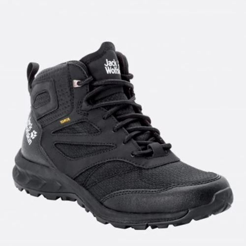 Ботинки Jack Wolfskin Woodland Texapore Mid W 4039231-2826 37.5 черные текстиль демисезон фото 1