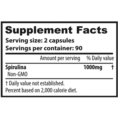 10XNutrition Spirulina 500 Спіруліна 180 вегакапсул: Стать Унисекс