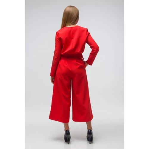 Комбинезон FLFashion Грифон ТКГ 2712 XL красный: Состав Полиэстер