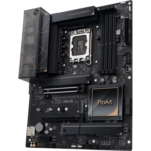 ASUS PROART B760-CREATOR D4: Разъемы на плате СОМ, M.2, SATA 3.0