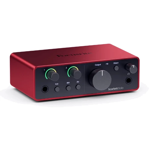 Аудиоинтерфейс FOCUSRITE Scarlett Solo 4th Gen: Количество каналов 2.0