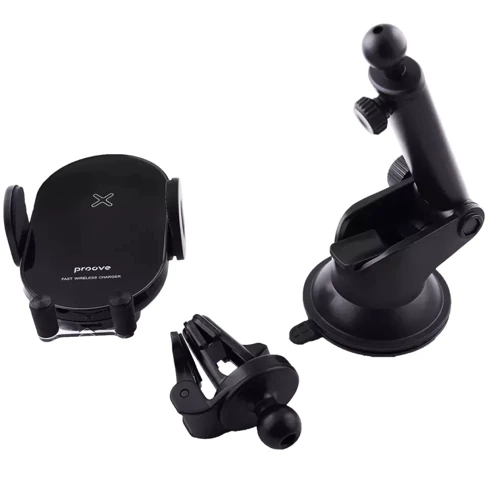 Держатель Proove Car Holder Wireless Charger Rounded Energy 15W Black фото 6