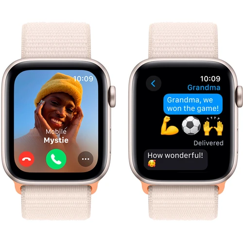 Apple Watch SE 2 2023 44mm GPS Starlight Aluminum Case with Starlight Sport Loop (MRE63) UA фото 6