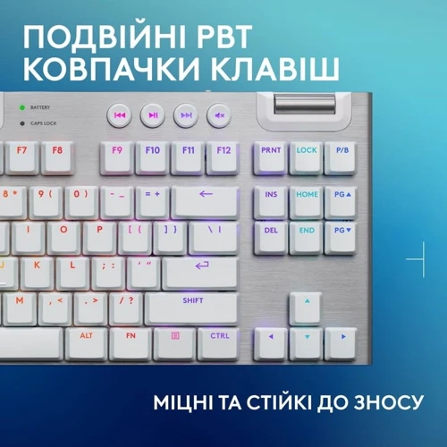 Клавиатура Logitech G915 TKL X TACTILE White (920-012737): Тип клавиатуры игровая
